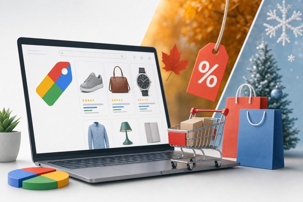 Ako nastaviť Google Shopping reklamu pre sezónne výpredaje a akcie
