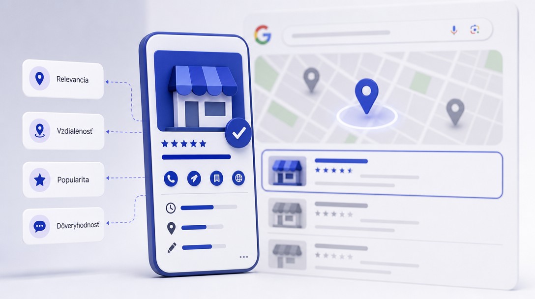Google vizitka a zobrazenie firmy v lokálnom vyhľadávaní na mape