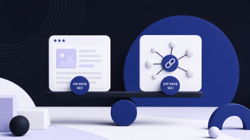 On-page vs off-page SEO – titulný obrázok