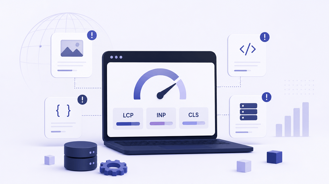 Core Web Vitals – LCP, INP a CLS problémy