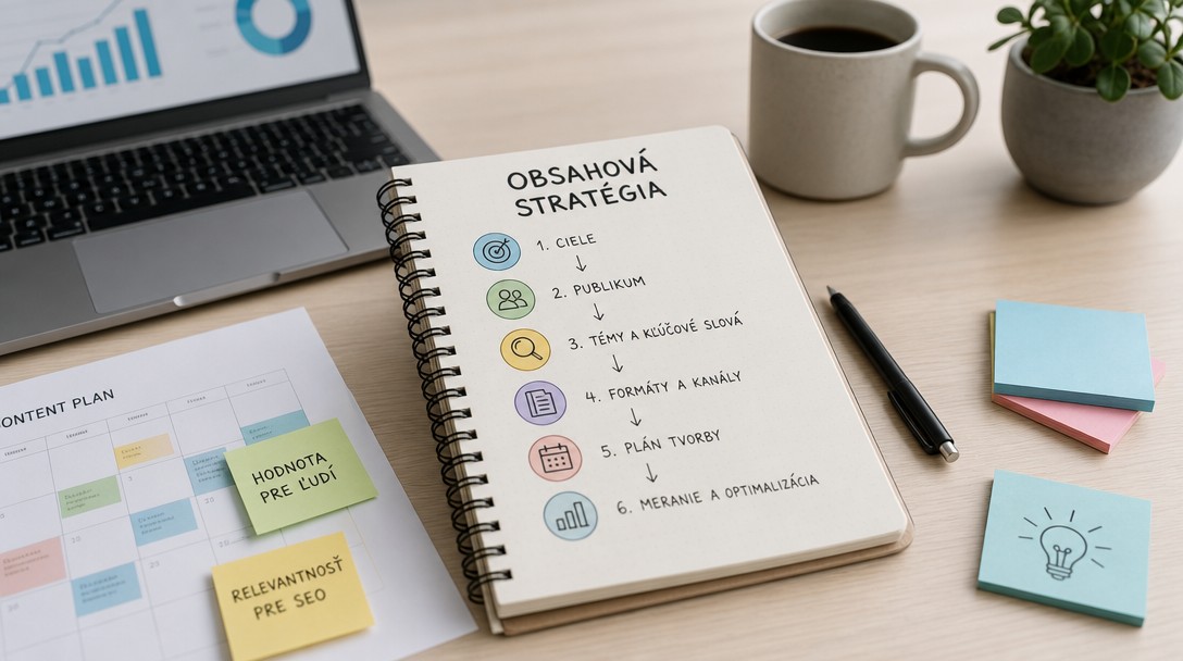 Vizualizácia procesu tvorby obsahovej stratégie pre firmu