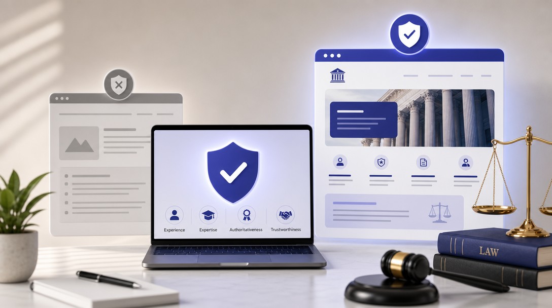 SEO pre advokátov – dôveryhodnosť webu a E-E-A-T