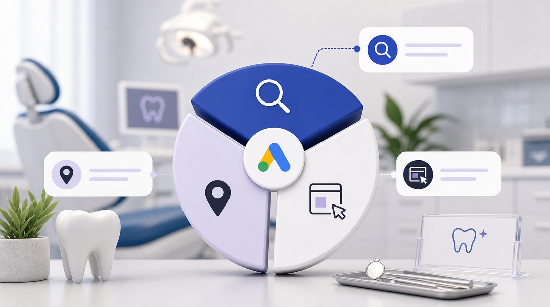 Google Ads pre zubárov – typy kampaní pre ambulancie