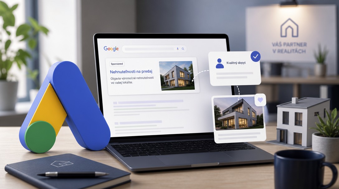 Google Ads pre realitné kancelárie – reklama na nehnuteľnosti
