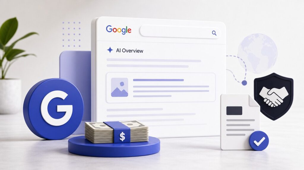 AI Overviews vydavatelia — Google platí za obsah v AI odpovediach