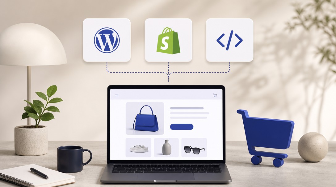Eshop cena – porovnanie WordPress, Shopify a riešenia na mieru