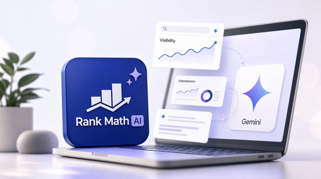 Rank Math AI – SEO a sledovanie viditeľnosti v Gemini