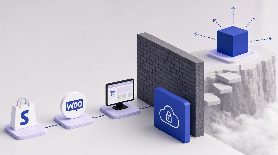 Škálovateľnosť e-shopu – flexibilita Shopify, WooCommerce a webu na mieru