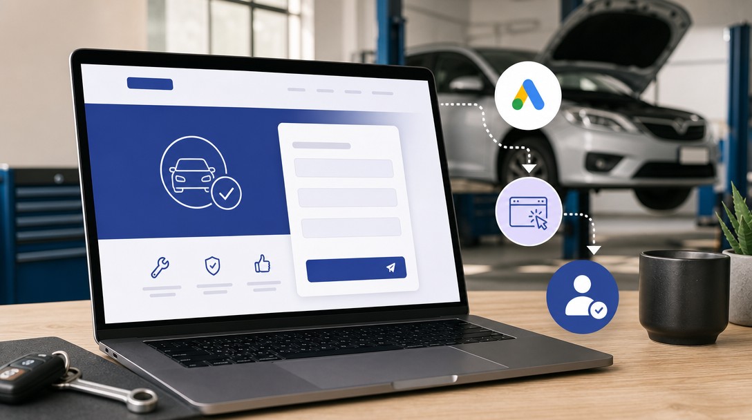 Autoservis – vstupná stránka a objednávka termínu online