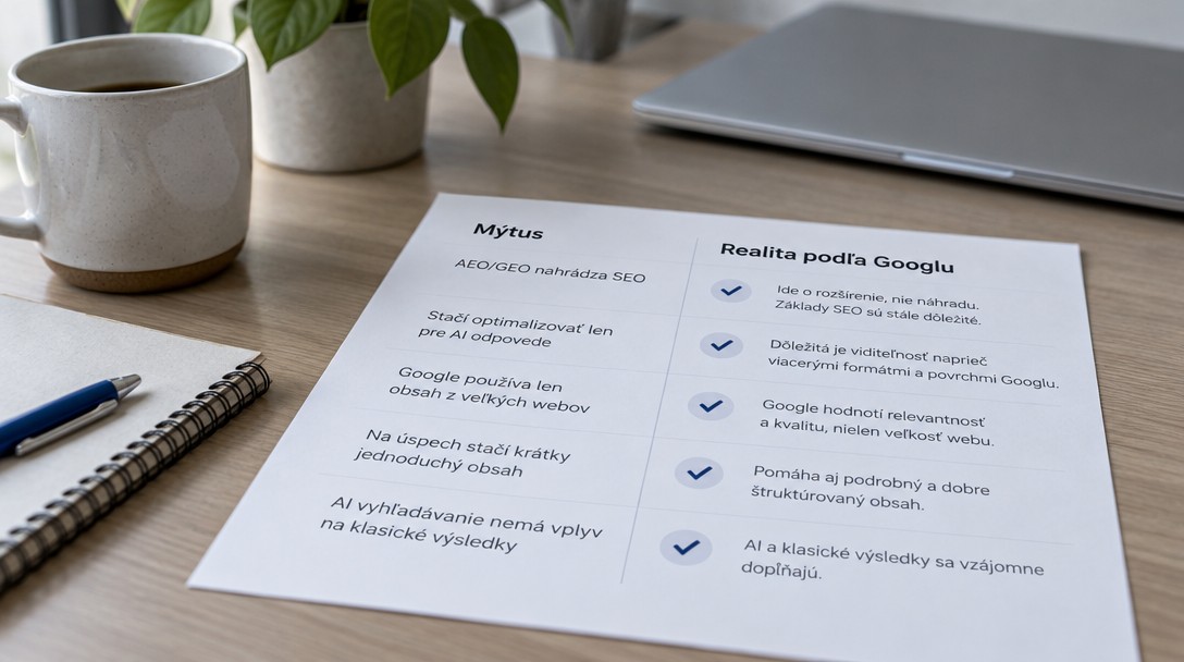 AEO a GEO – mýty o optimalizácii pre AI vyhľadávanie