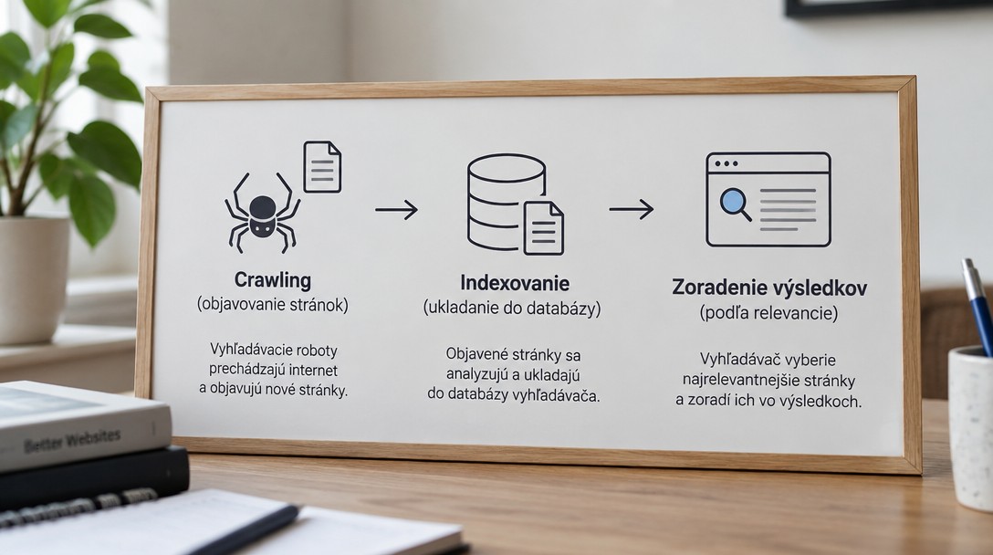 Ako funguje SEO – tri kroky vyhľadávača