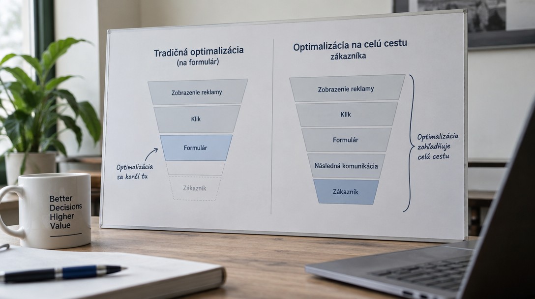 Target CPA – porovnanie optimalizácie na formulár a na celú cestu