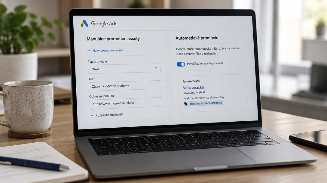 Promotion assety Google Ads – manuálne nastavenie promotion assetov